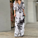 Loose Bat Sleeves High Waist Casual Jumpsuit