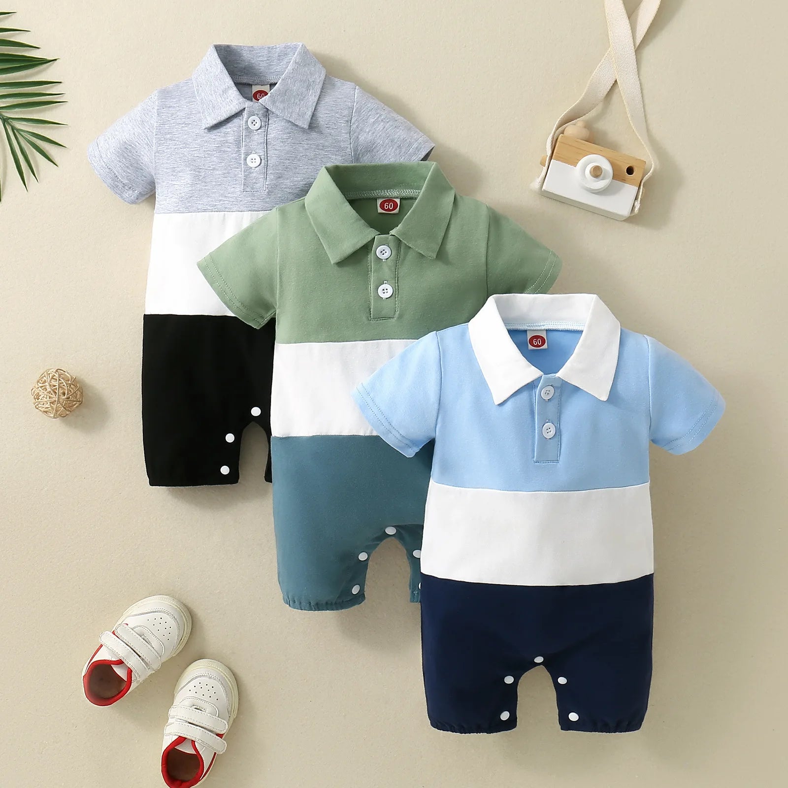 Summer Short-Sleeve Romper for Newborns