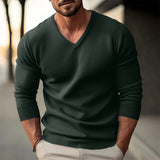 Men’s V-Neck Long Sleeve Knit Sweater