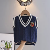 Boys’ School Style Sleeveless Sweat Vest