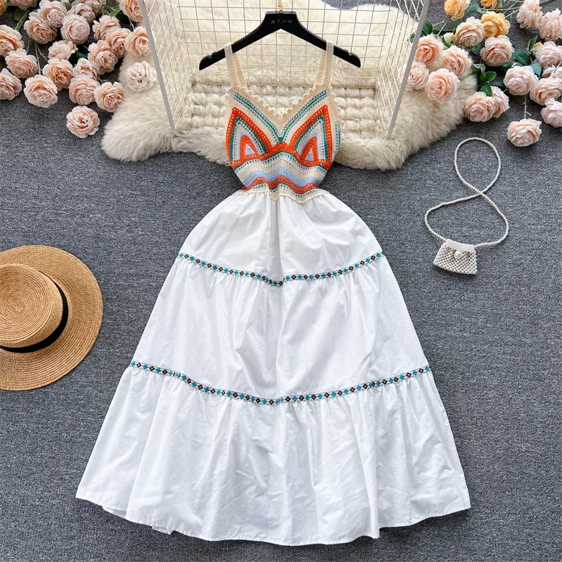 Solid Color Long Dress for Women