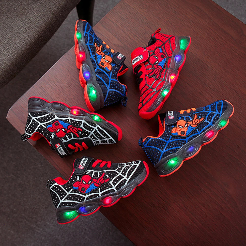 Spiderman LED Flashing Sneakers