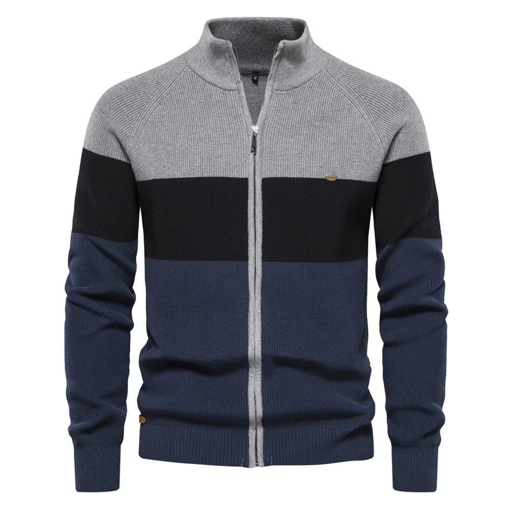 Men’s Cotton Zipper Cardigan Sweater