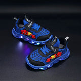 Cartoon Spiderman LED Light-Up Sneakers for Boys
