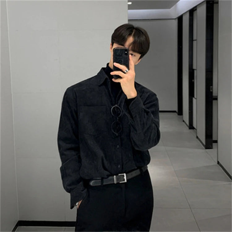 Men’s Long-Sleeve Cotton Blend Shirt
