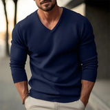Men’s V-Neck Long Sleeve Knit Sweater