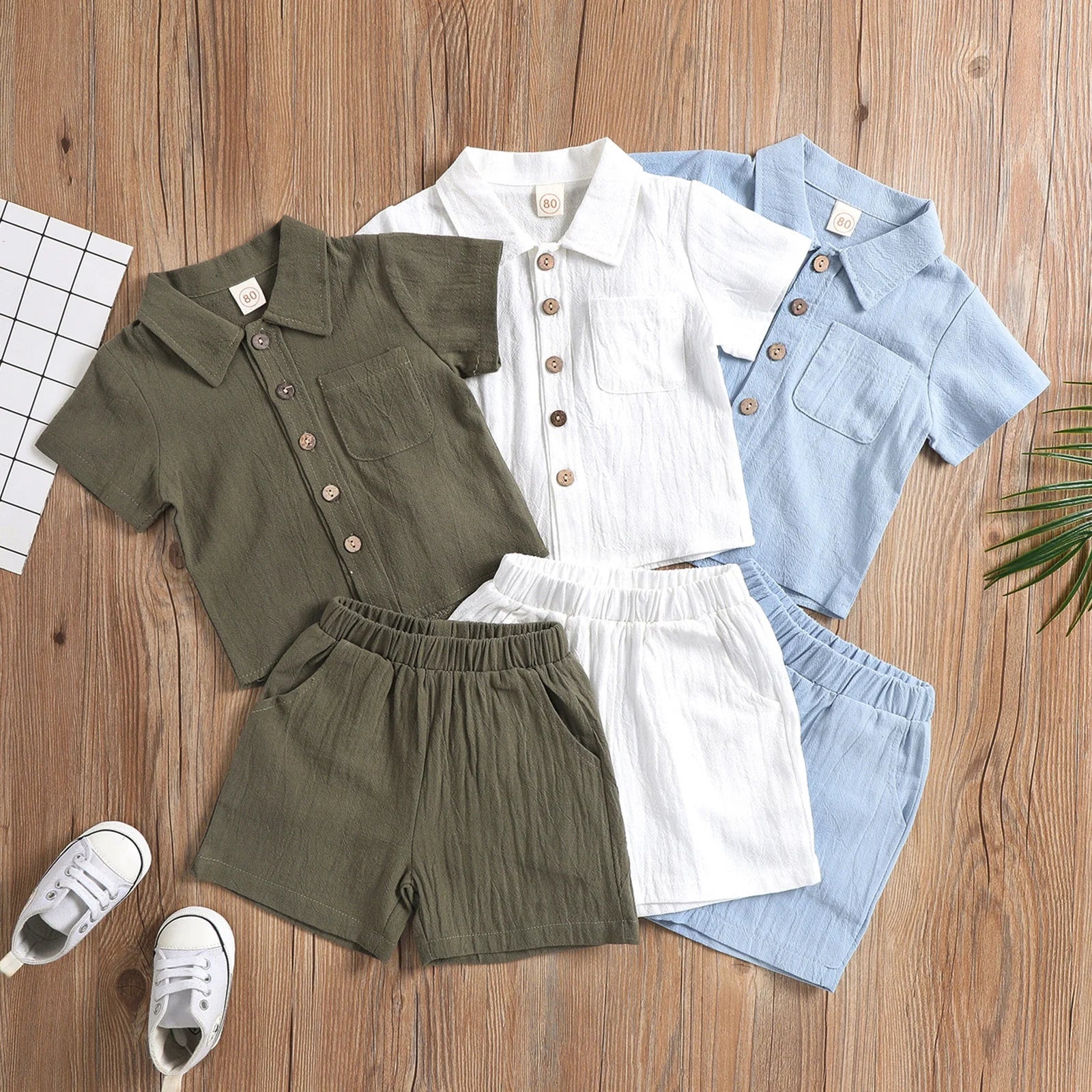 Casual Summer T-Shirt & Shorts Set for Boys