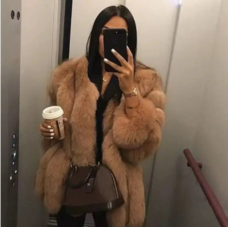 Women’s Faux Fur Long Jacket