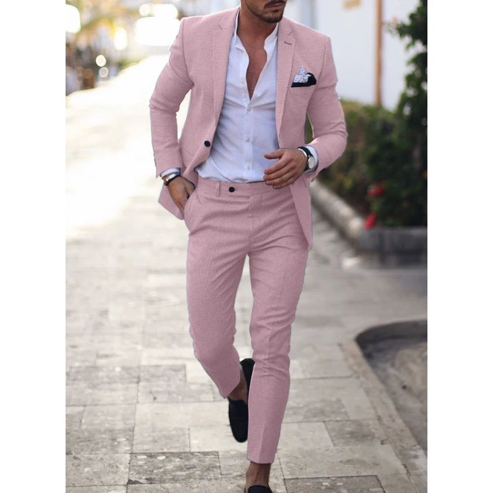Men’s Plus-Size 2-Piece Suit Set