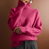 Women’s Korean High Neck Pullover Sweater