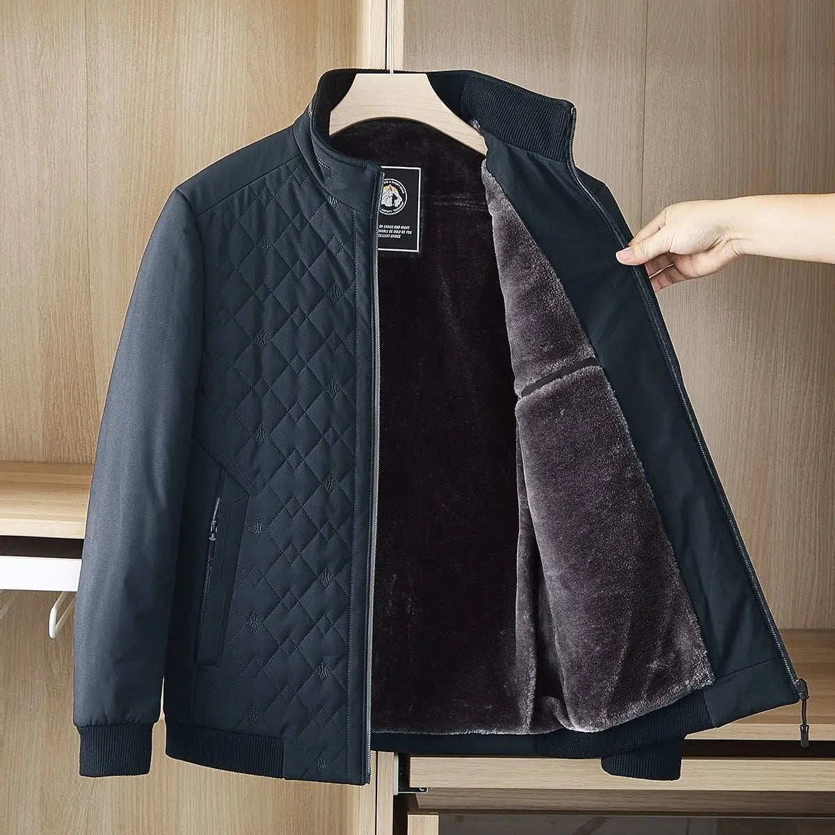 Men’s Oversized Hooded Bomber Jacket
