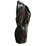 Women's Dress Pure Faux Leather Ladies Jacket-Dress  for winter season