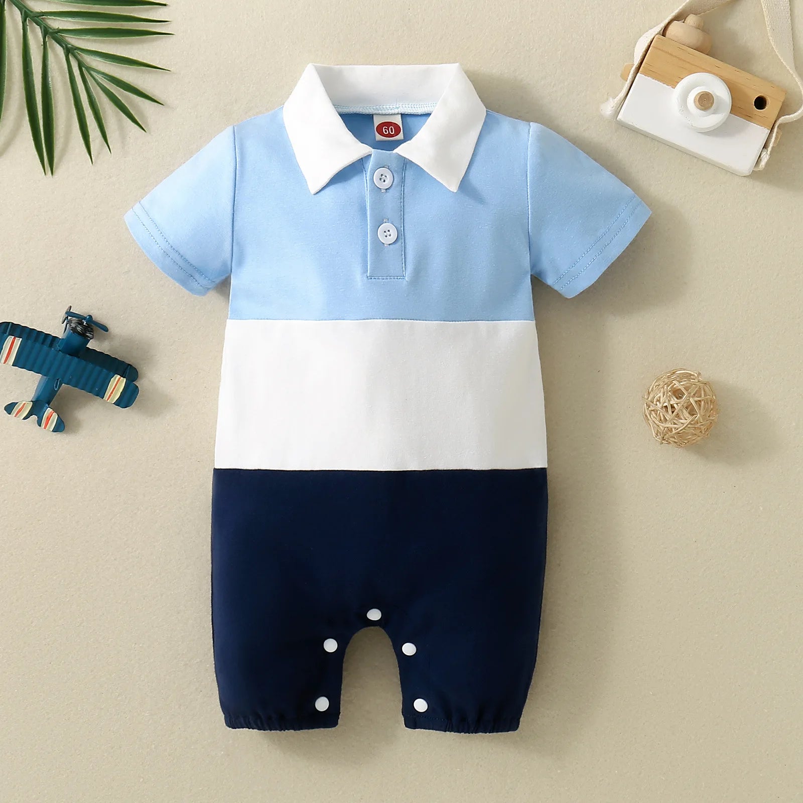 Summer Short-Sleeve Romper for Newborns
