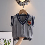 Boys’ School Style Sleeveless Sweat Vest