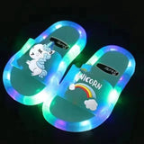 Luminous Unicorn LED Light-Up Slippers