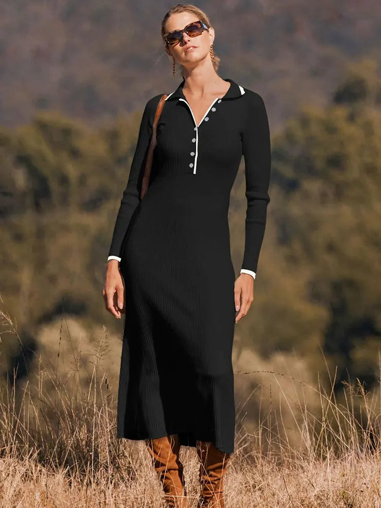 Women’s Long-Sleeve Knit Bodycon Dress