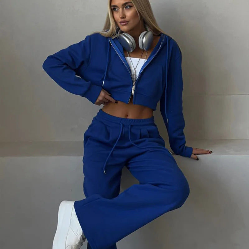 Women’s Cropped Hoodie Tracksuit