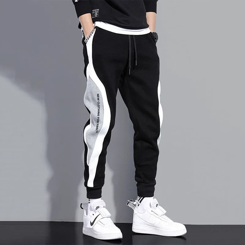 Men's Sports Straight Pants Padded warm sport pant