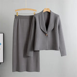 Women’s Knitted Two-Piece Skirt Set