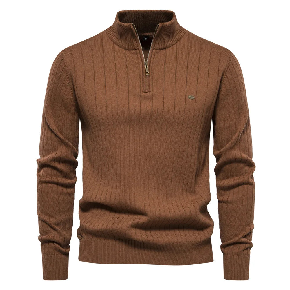 Men’s Half Zip Knit Pullover Sweater