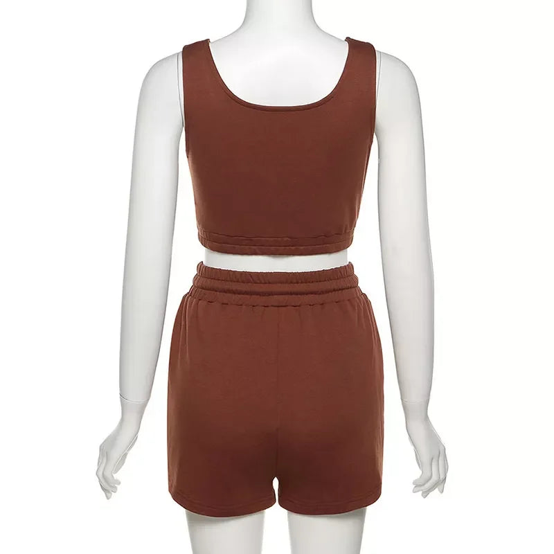 Women's Croptop Two-Piece Set