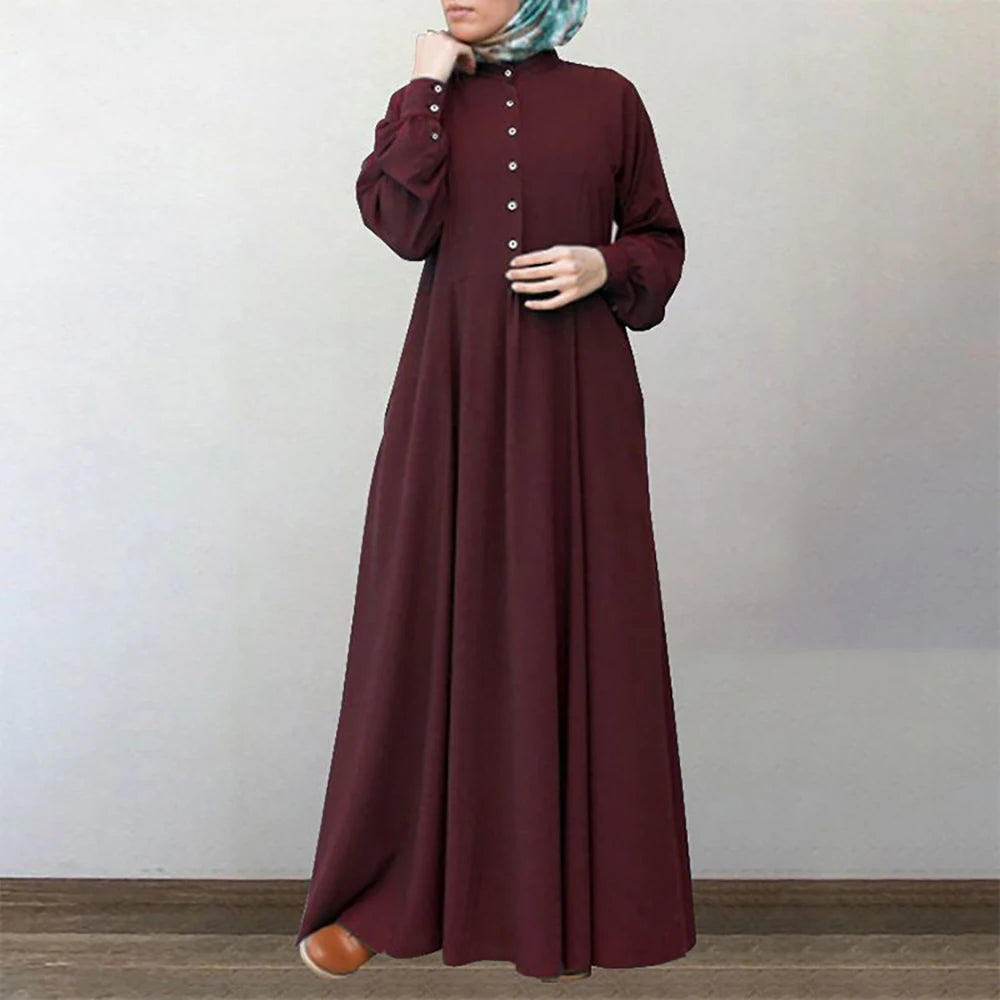 Plus Size Long Abaya Dress