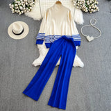Women’s Long-Sleeve Color-Block Loungewear Set