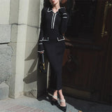 Women’s Long-Sleeve Ruffled Knit Bodycon Dress