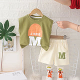 Infant Boys' Summer Clothing Set – Striped Cotton Shirt & Shorts