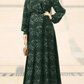 Waist-Cinched Long Dress