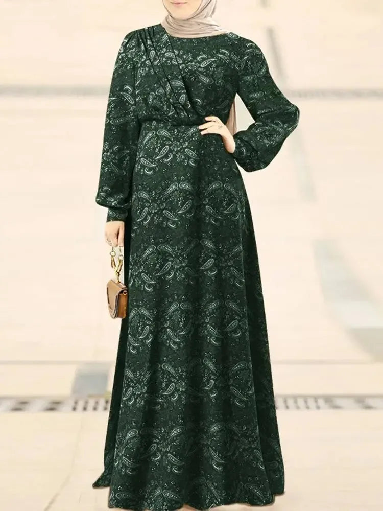 Waist-Cinched Long Dress