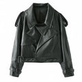 Women’s Short PU Leather Jacket