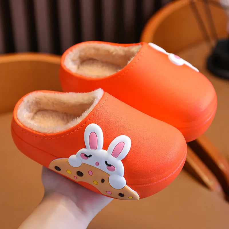 kids Warm Slippers Designer Fluffy Indoor Shoes for Children for winter season
