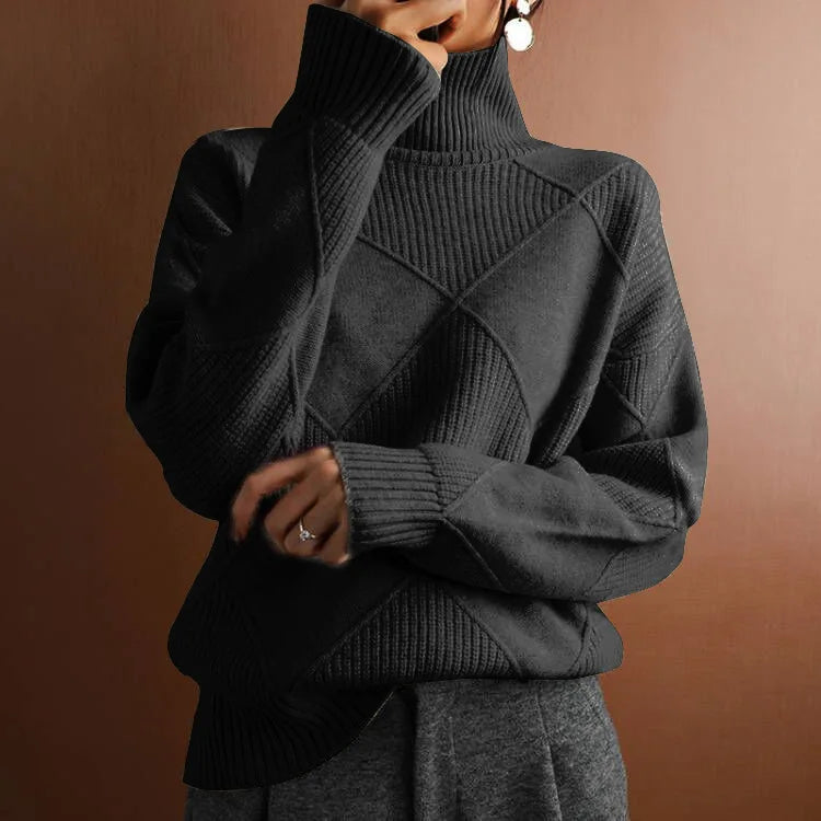 Women’s Korean High Neck Pullover Sweater