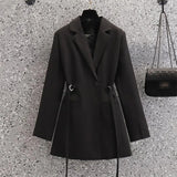 Women’s Belted Long-Sleeve Coat