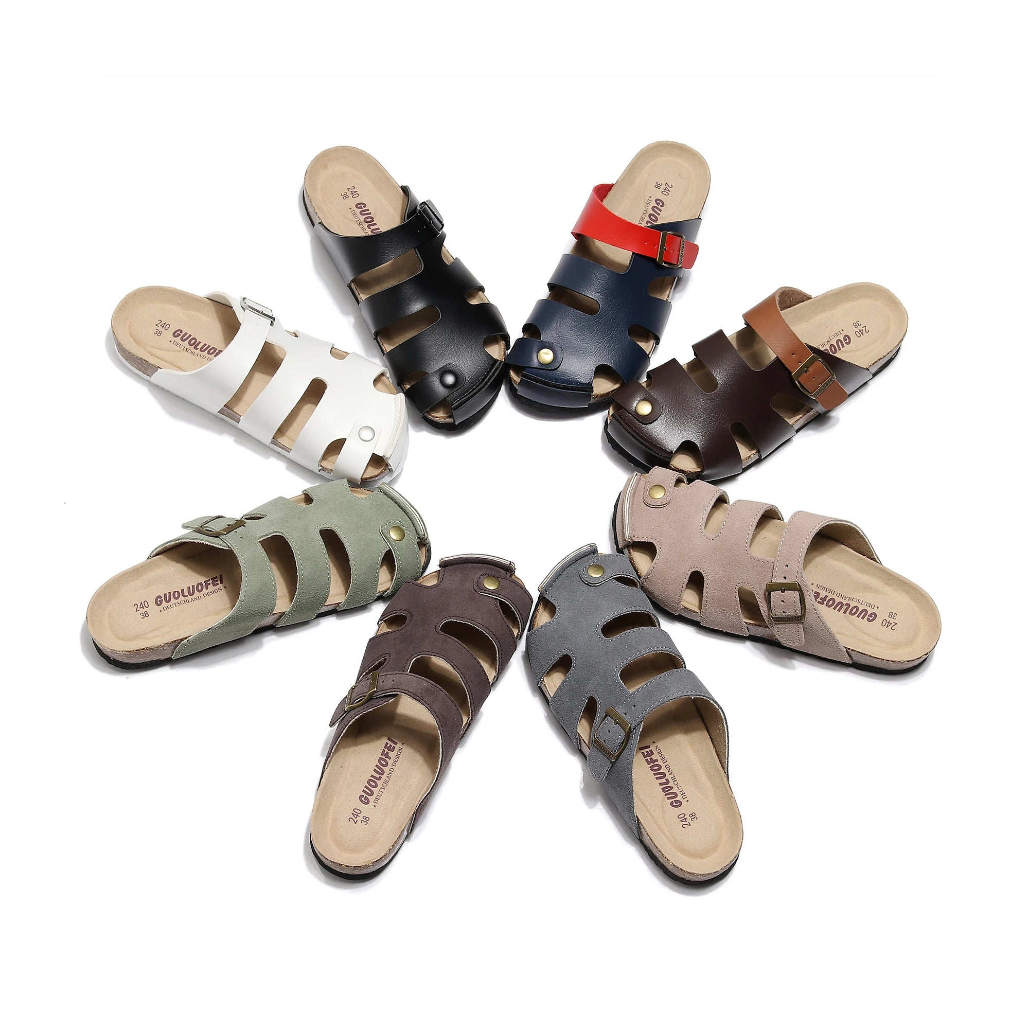 Men’s Two-Strap Flat Sandals