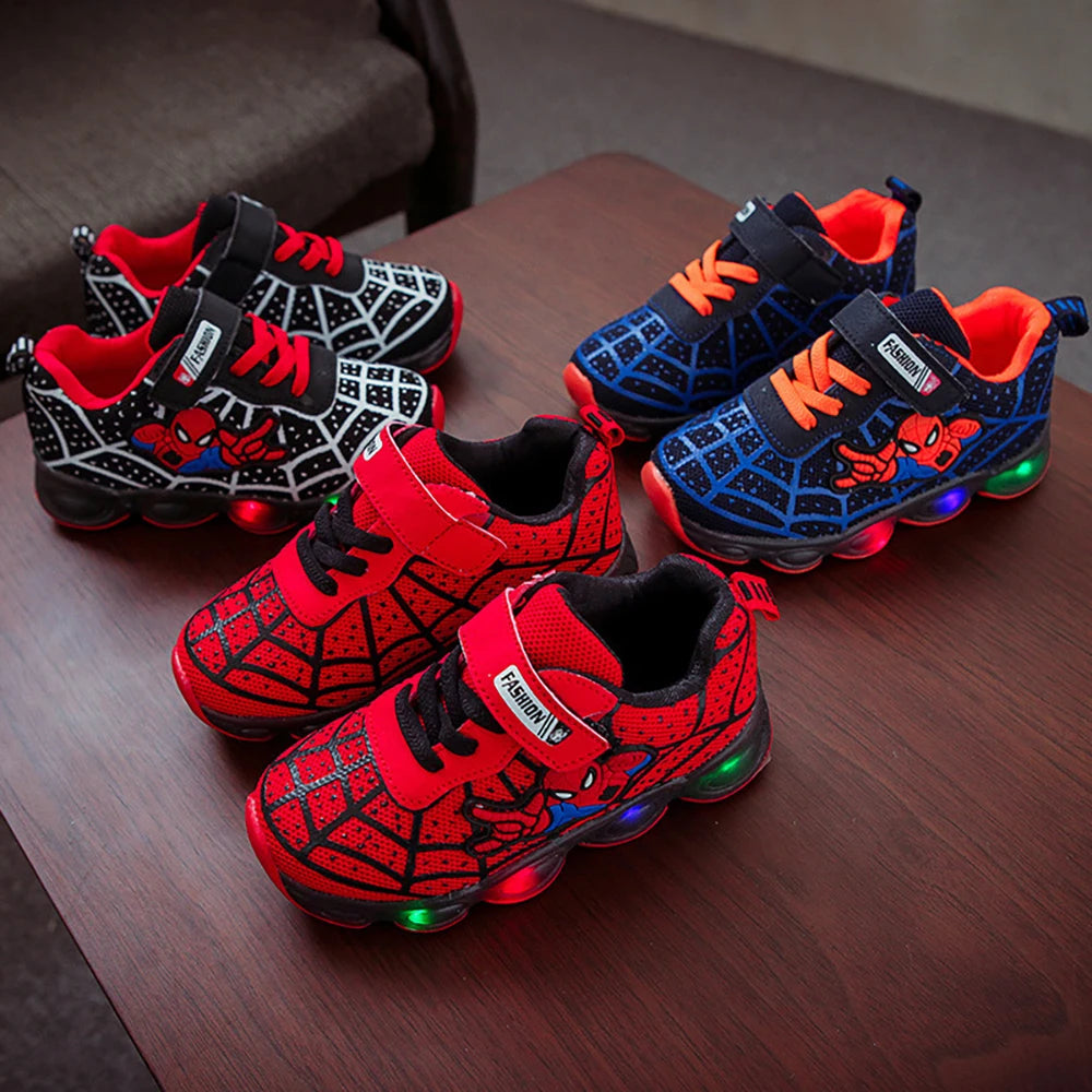 Spiderman LED Flashing Sneakers
