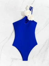 Floral V-Neck One-Piece Swimsuit
