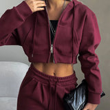 Women’s Cropped Hoodie Tracksuit