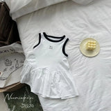 Summer Sleeveless Casual Skirt Dress for Baby Girls