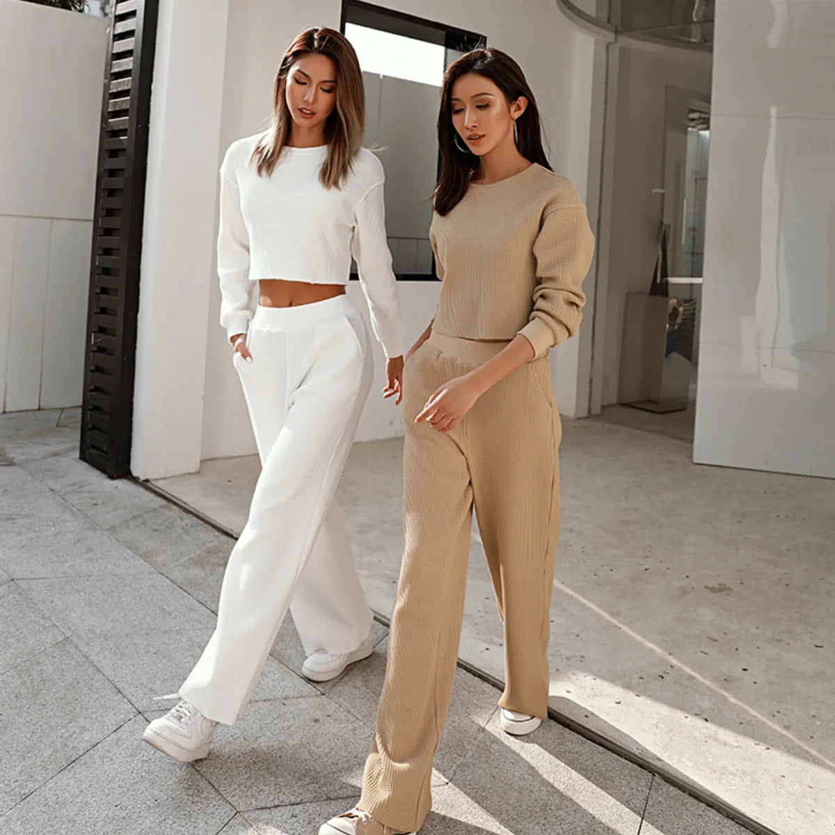 Women’s Knitted Sweatpants Set
