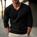 Men’s V-Neck Long Sleeve Knit Sweater