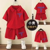 Fashionable Summer 2-Piece Clothing Set for Boys (Top + Shorts)