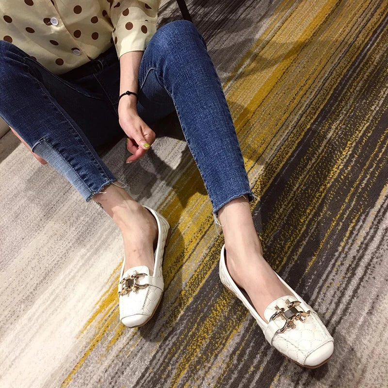 Square Toe Slip-On Loafers