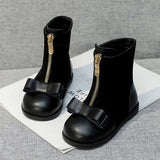 Girls’ Cute Side Zipper Ankle Boots