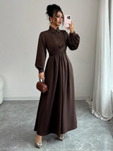 Women Simple long sleeved dress for autumn season