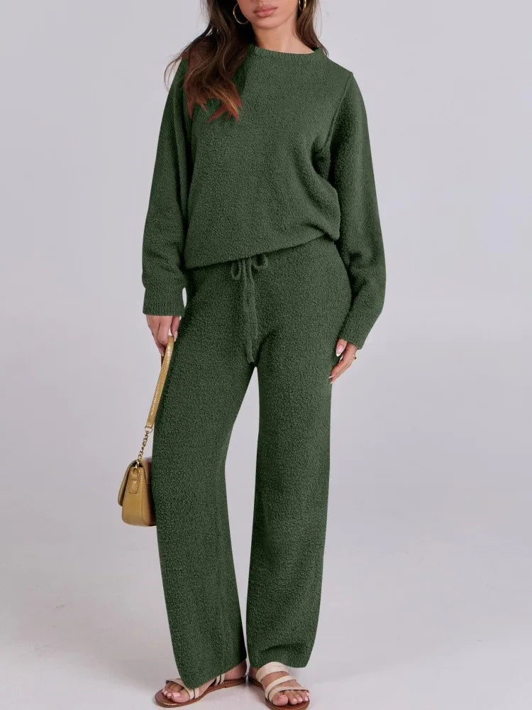 Long-Sleeve 2-Piece Thick Warm Set