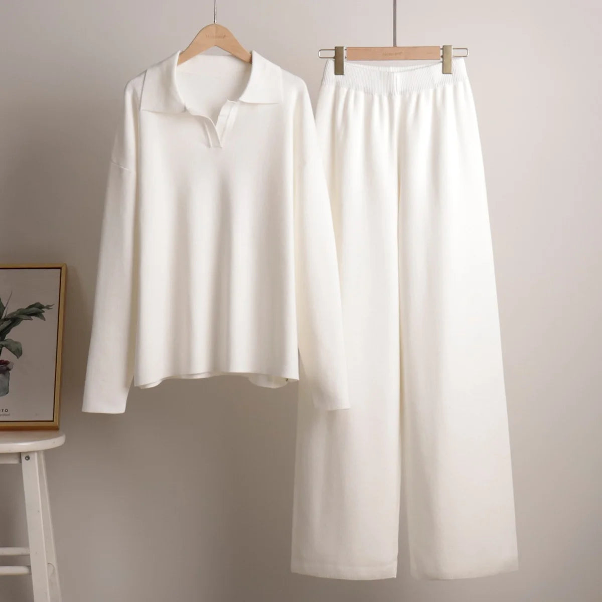 Women’s Two-Piece Knitted Pullover Set