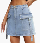High Waist Denim Skirt