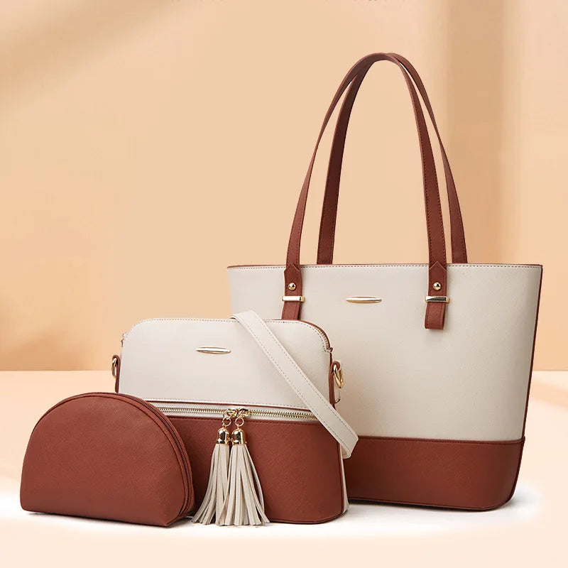 Four-Piece Luxury PU Leather Handbag Set for Women